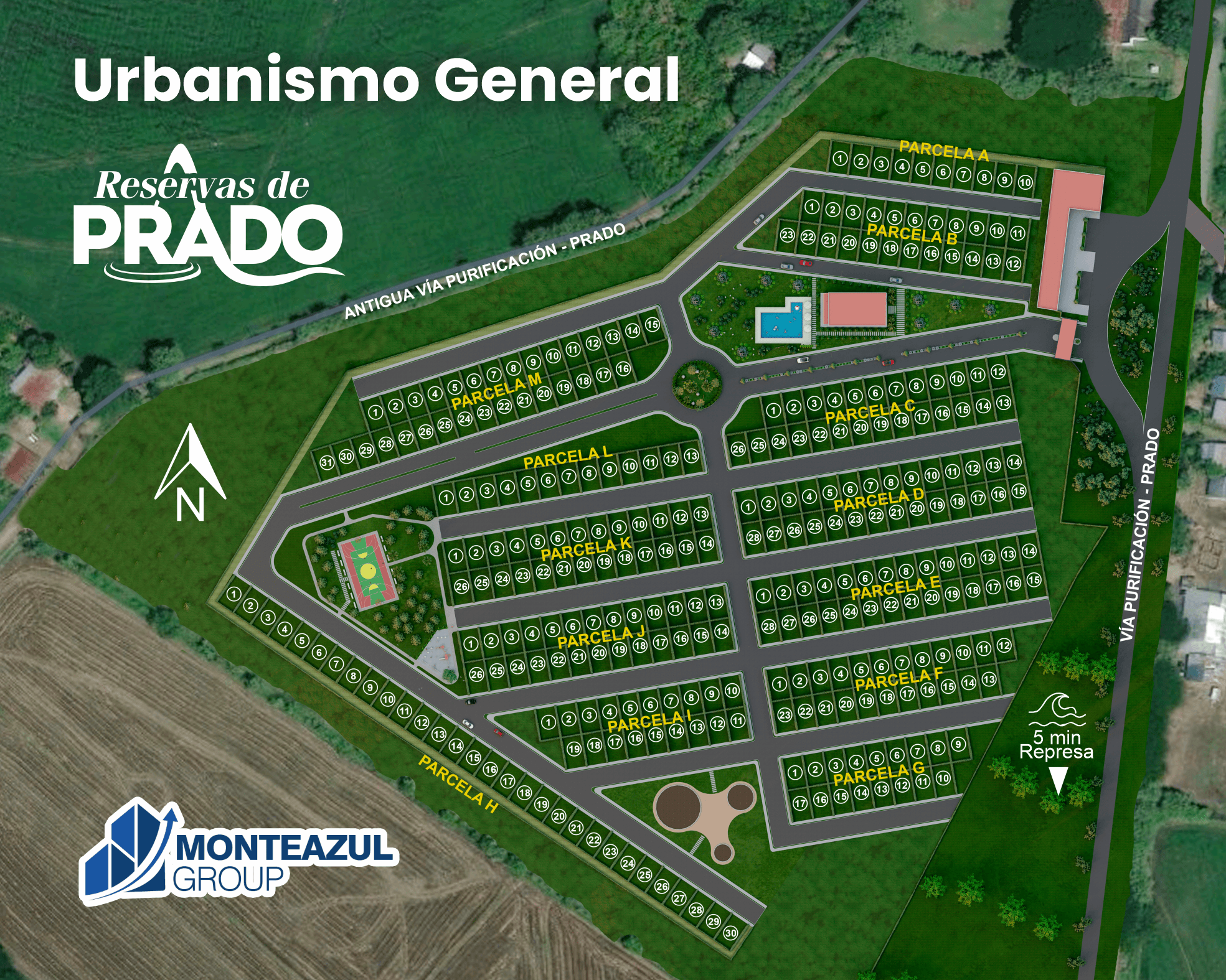 Plano de urbanización de Reservas de Prado